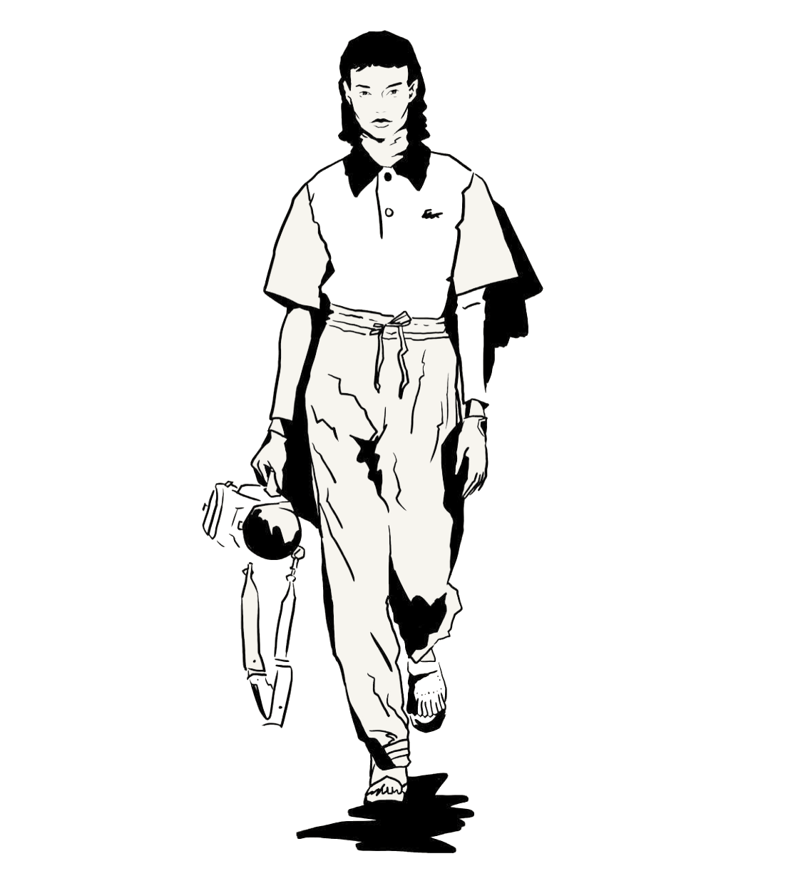 Illustration — silhouette Lacoste